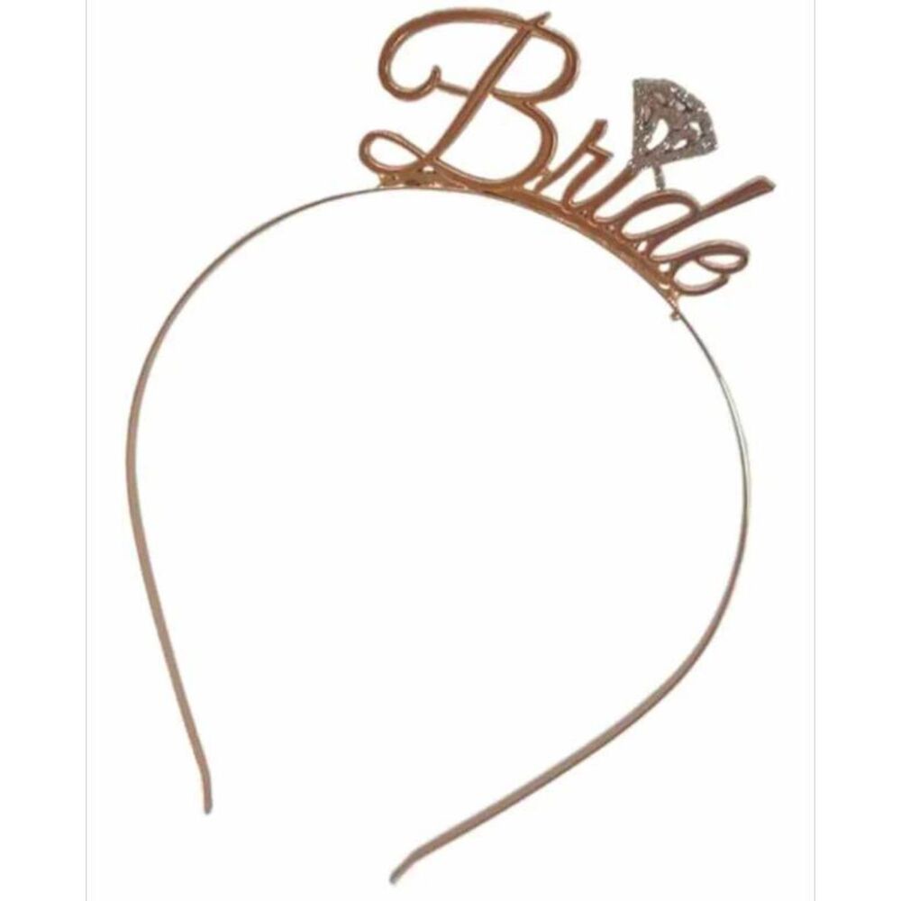 Gold-Tone 'Bride' Wedding "Bride To Be" Party Bachelorette Tiara Crown Headband